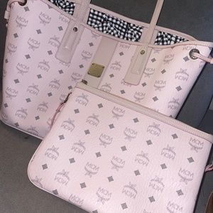 MCM Medium Liz Reversible Shopper  POWDER PINK